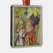 Alice mit der Herzogin Silbernes Ornament (Rechts)