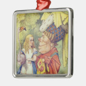 Alice mit der Herzogin Silbernes Ornament (Links)
