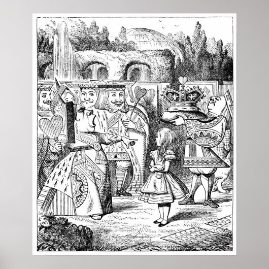 Alice mit der Roten Königin Poster (Vorne)