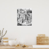 Alice mit der Roten Königin Poster (Küche)
