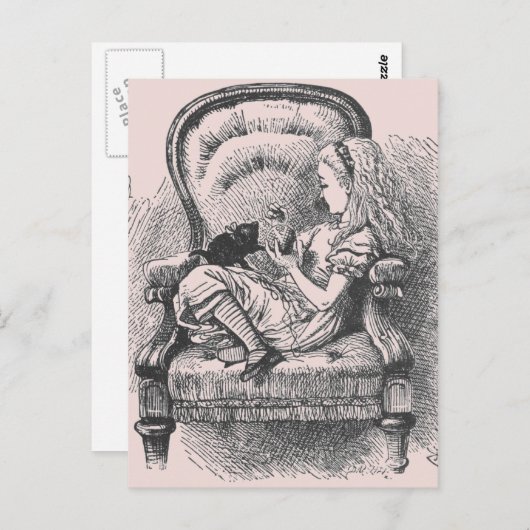 Alice mit Dinah Postcard Postkarte (Vorne/Hinten)