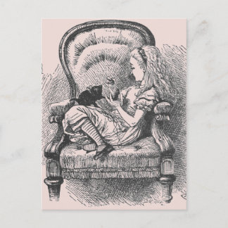 Alice mit Dinah Postcard Postkarte