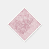 Alice mit Flamingo Alice im Wunderland Floral Art Serviette (Ecke)