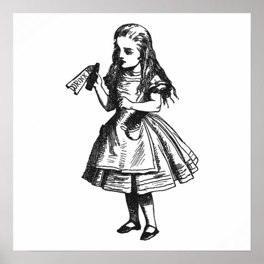 Alice mit Flasche "Drink Me" Poster (Vorne)