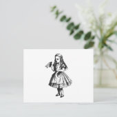 Alice mit Flasche "Drink Me" Postkarte (Stehend Vorderseite)