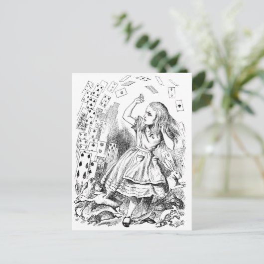 Alice mit Karten (Stehend Vorderseite)