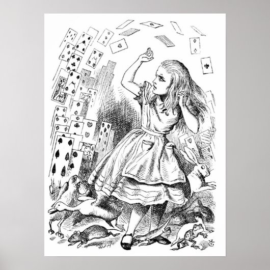 Alice mit Karten Poster (Vorne)