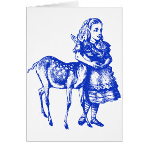 Alice mit Kitz schwärzte Blau mit Tinte