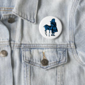 Alice mit Kitz schwärzte blaue Fülle mit Tinte Button (Beispiel)