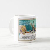 Alice mit Mad Hatter und März Hare Kaffeetasse (Vorderseite Links)