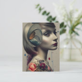 Alice Mixed Media Postkarte (Stehend Vorderseite)