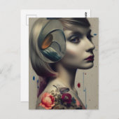 Alice Mixed Media Postkarte (Vorne/Hinten)