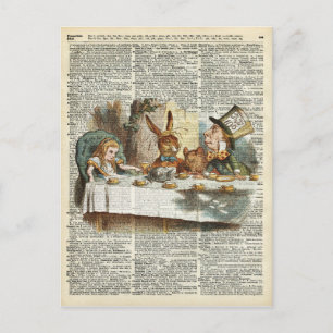 Alice Morning Tea time Postkarte