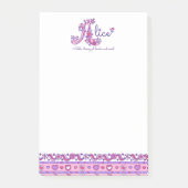 Alice Name bedeutet Buchstabe Ein benutzerdefinier Post-it Klebezettel (Vorderseite)