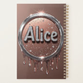 Alice Name Diamant-Logo-Abzeichen in funkelndem Sc Planer (Rückseite)