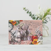 Alice-Nonsens-Vorhang Einladung (Stehend Vorderseite)