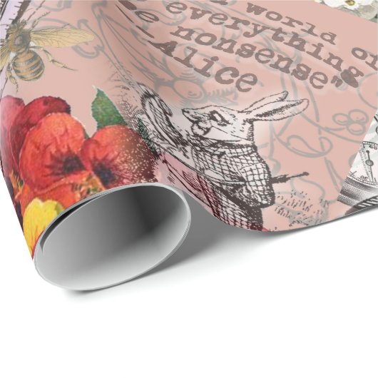 Alice-Nonsens-Vorhang Geschenkpapier (Rolleneckpunkt)