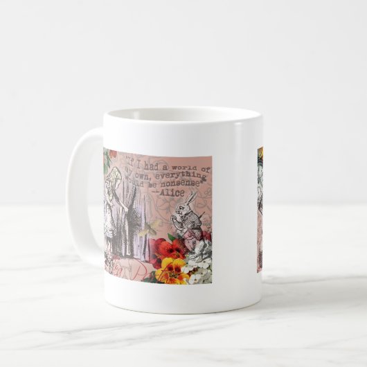 Alice-Nonsens-Vorhang Kaffeetasse (Vorderseite Links)