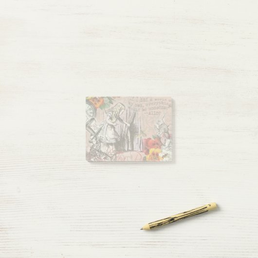 Alice-Nonsens-Vorhang Post-it Klebezettel (Auf Schreibtisch)