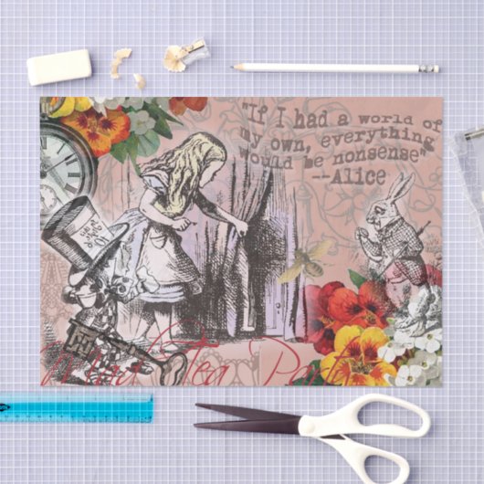 Alice-Nonsens-Vorhang Seidenpapier (Handwerk)