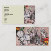 Alice-Nonsens-Vorhang Visitenkarte (Vorne/Hinten)