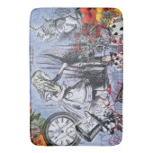 Alice Nonsense Vorhang Wunderland - Blau Badematte (Vorderseite Vertikal)