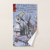 Alice Nonsense Vorhang Wunderland - Blau Badhandtuch Set (Handtuch)