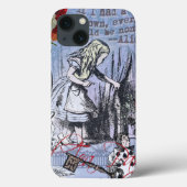 Alice Nonsense Vorhang Wunderland - Blau Case-Mate iPhone Hülle (Rückseite)