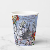 Alice Nonsense Vorhang Wunderland - Blau Pappbecher (Vorderseite)