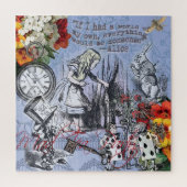Alice Nonsense Vorhang Wunderland - Blau Puzzle (Vertikal)
