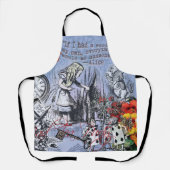 Alice Nonsense Vorhang Wunderland - Blau Schürze (Vorderseite)