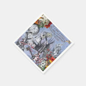 Alice Nonsense Vorhang Wunderland - Blau Serviette (Ecke)