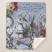 Alice Nonsense Vorhang Wunderland - Blau Sherpadecke (Vorderseite)