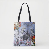 Alice Nonsense Vorhang Wunderland - Blau Tasche (Vorderseite)