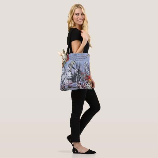 Alice Nonsense Vorhang Wunderland - Blau Tasche (Am Model)