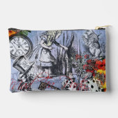 Alice Nonsense Vorhang Wunderland - Blau Zubehörtasche (Rückseite)