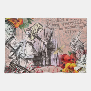 alice nonsense wonderland curtain handtuch