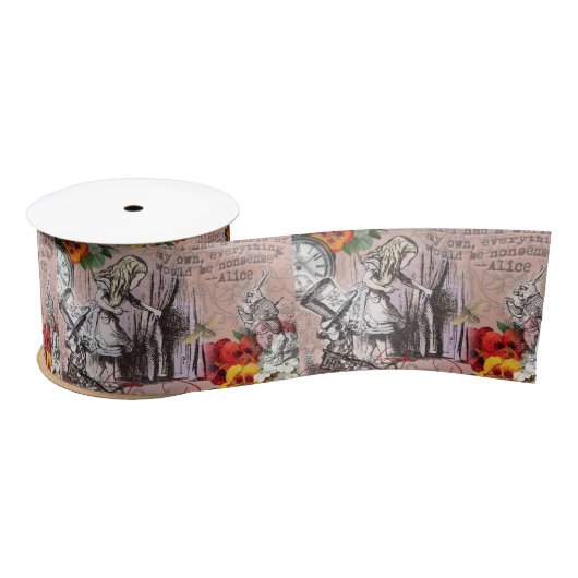 alice nonsense wonderland curtain satinband (Spule)