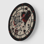 Alice Off With Her Hear Große Wanduhr (Winkel)