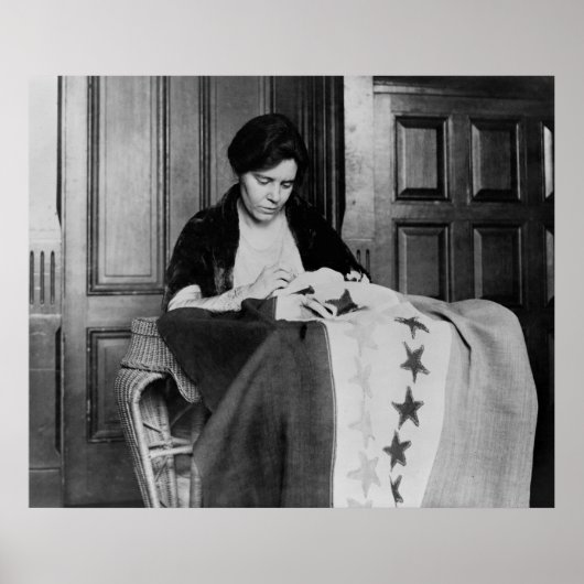 Alice Paul, Sewing Suffrage Flag, 1910er Poster (Vorne)
