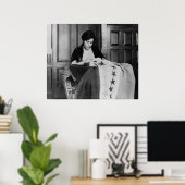 Alice Paul, Sewing Suffrage Flag, 1910er Poster (Heimbüro)