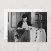 Alice Paul, Sewing Suffrage Flag, 1910er Postkarte (Vorne/Hinten)