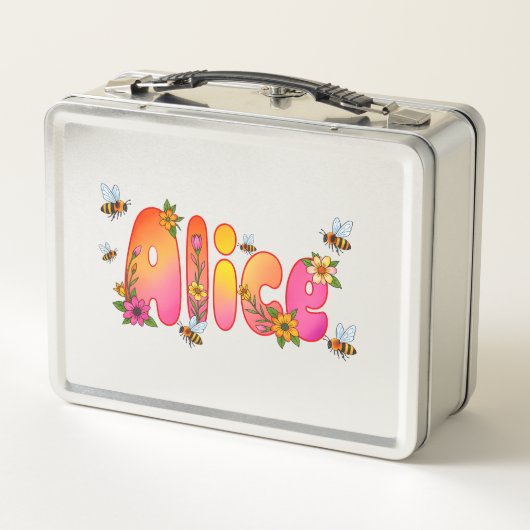 Alice - Personalized Bee Lunch Box (Rückseite)