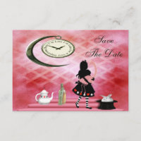Alice & Pink Flamingo Babydusche Save the Date