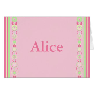 Alice Pink Modern Circle Card