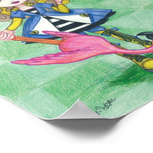 Alice Plays Croquet Poster (Ecke)