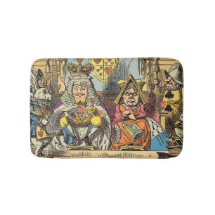 Alice Prozess des Herzbuben Vintage Badematte
