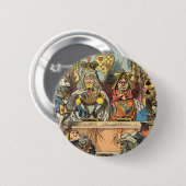 Alice Prozess des Herzbuben Vintage Button (Vorne & Hinten)
