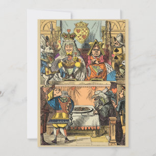 Alice Prozess des Herzbuben Vintage Einladung