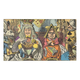 Alice Prozess des Herzbuben Vintage Namenschild